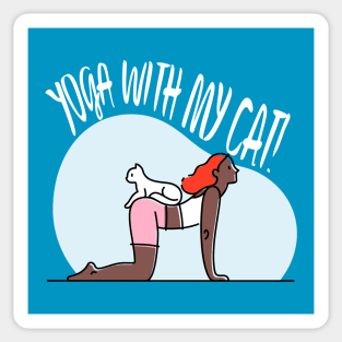 Yoga and cats Sticker